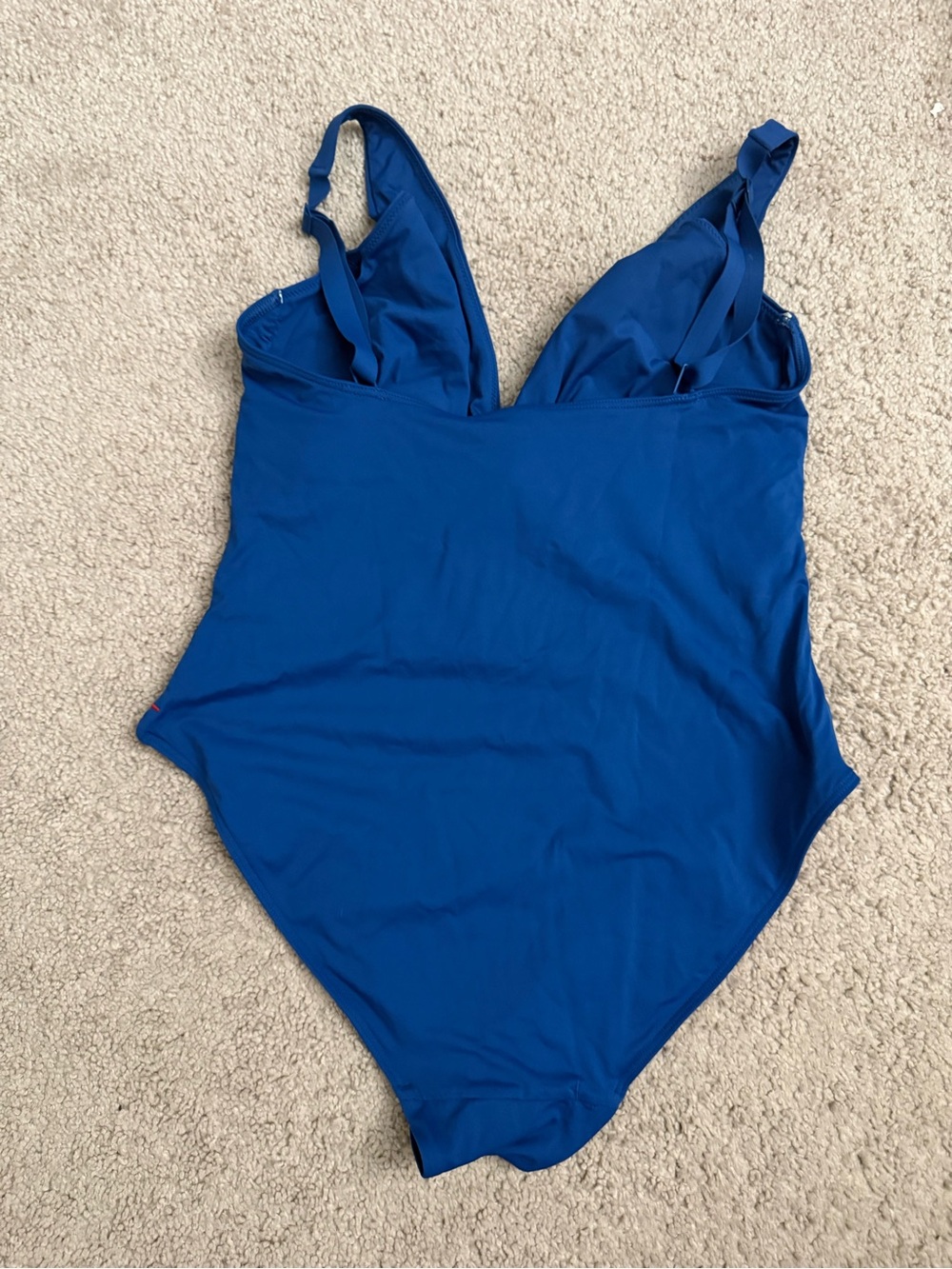Everlane Blue V-Neck One-Piece Swimsuit - Picture 4 of 4